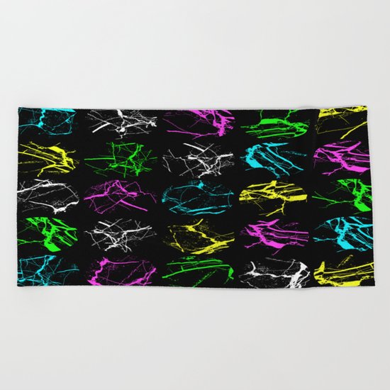 Marble Circles Pattern Beach Towel