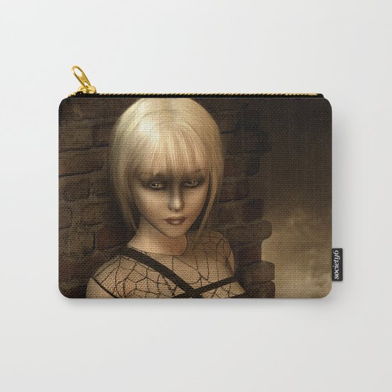 Sad Gothic Girl awaiting the storm Carry-All Pouch