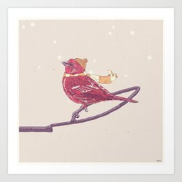 Winter Finch Art Print