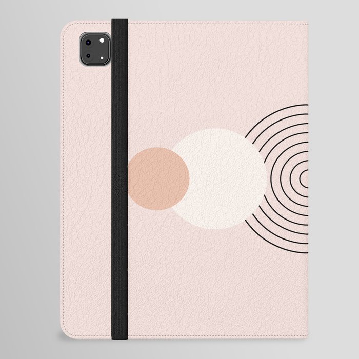 Mid Century Modern | 07 - Abstract Arch Print Blush Pink Neutral Boho Preppy Decor iPad Folio Case