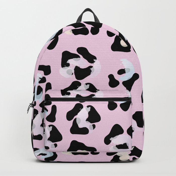 pink leopard print backpack