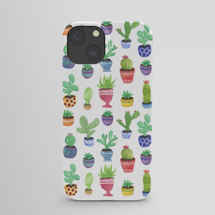 Watercolor Cactus + Succulents iPhone Case