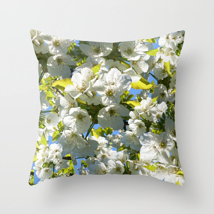 Apple Blossoms Throw Pillow