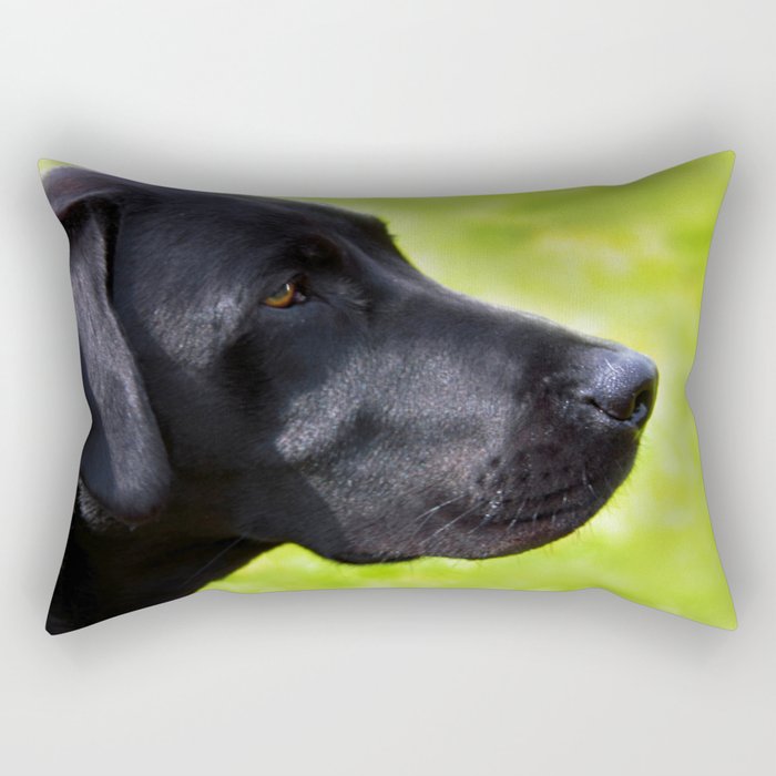 Black  Labrador Rectangular Pillow