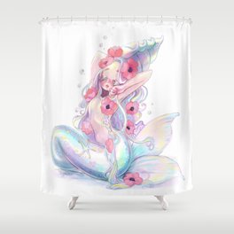 Sleepy Mermaid Shower Curtain