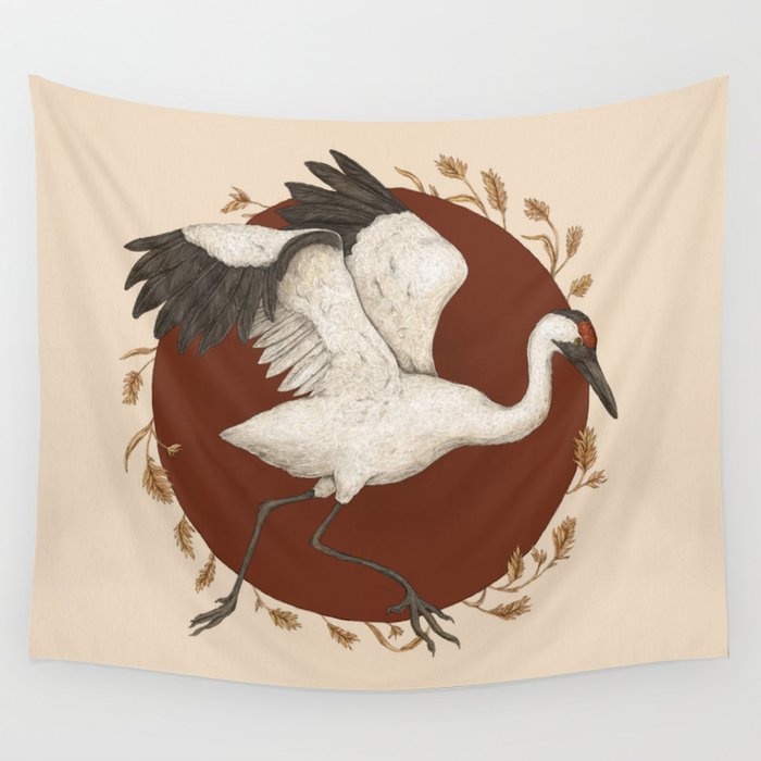 Whooping Crane Wall Tapestry