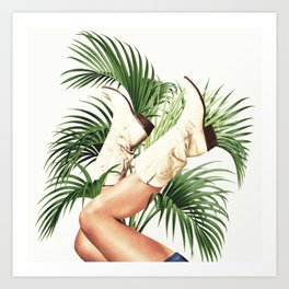 These Boots - Palm Leaves Art Print
