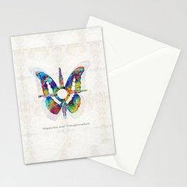 Native American Happiness and Transformation Symbol Art - Sharon Cummings Stationery Card