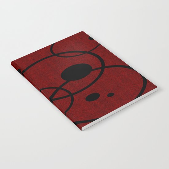 Red with Black Circles Notebook