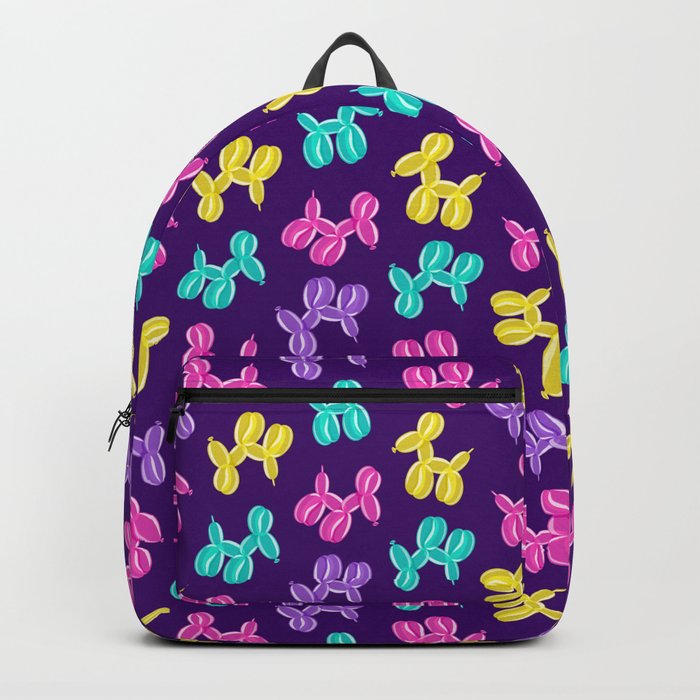 balloon dogs - multi on purple Backpack