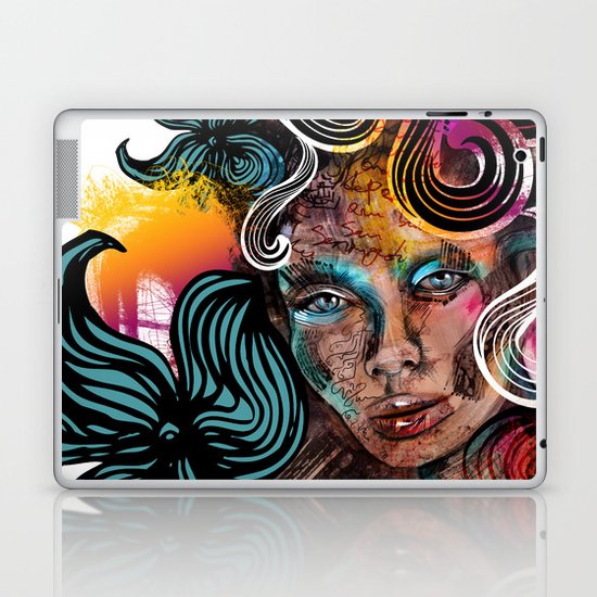 colorful girl Laptop & iPad Skin