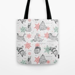 Christmas Chonks | White Pattern Tote Bag