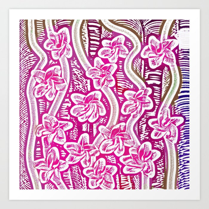 Little Flowers in Pink Art Print