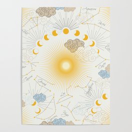 Feel the Cosmic Zodiac signs Poster
