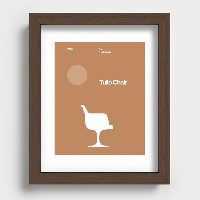 Tulip Chair - Eero Saarinen Recessed Framed Print