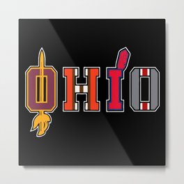 Ohio Metal Print | Usa, Ohio State, College, Minnesota, Ohio, Vin, Graphicdesign, Michigan, South Dakota, North Dakota 