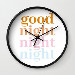good night night 1 Wall Clock