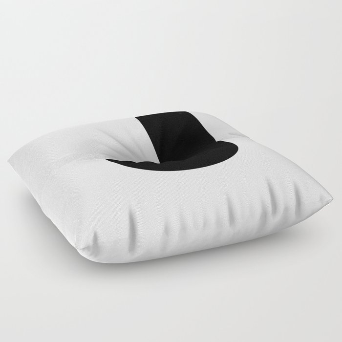J (Black & White Letter) Floor Pillow