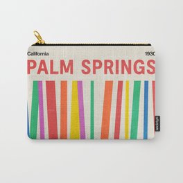 Palm Springs 1930: Retro Mid-Century Edition  Carry-All Pouch | Bauhaus, Stripes, 90S, Summer, Vibes, Mid Century, California, Poster, Art, Colorful 