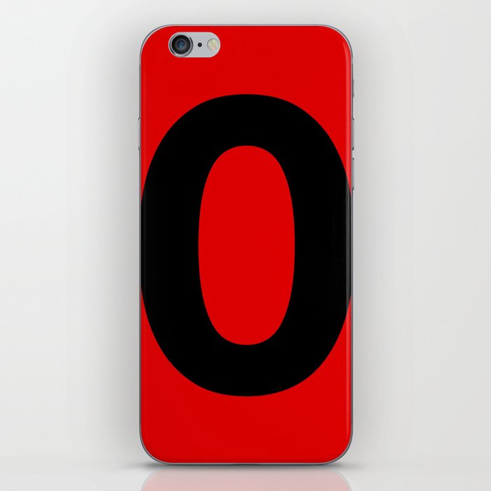 Number 0 (Black & Red) iPhone Skin