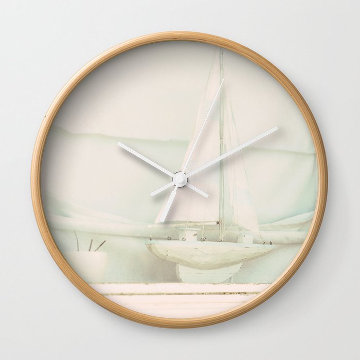 Beach Hut boat ♥ Wall Clock