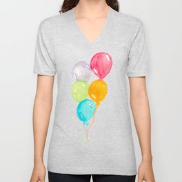 Balloons Painting V Neck T Shirt