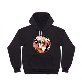 MCM Abstract Watercolor Waves // Gold, Blush Pink, Brown, Black, White Hoody