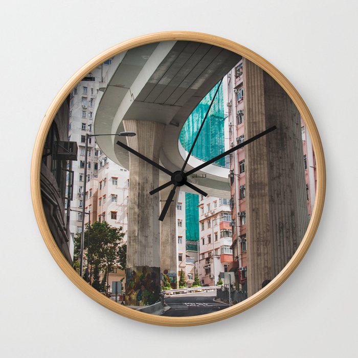 Hong Kong Street Bridge Wall Clock