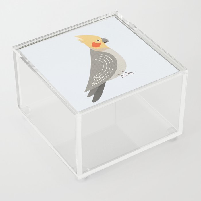 Whimsy Cockatiel Acrylic Box