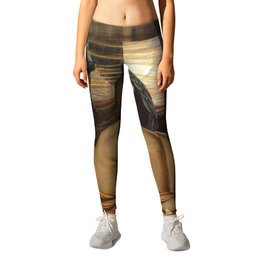 Tortured Souls - Soul in Bondage angelic still life magical realism portrait painting by Elihu Vedder  Leggings