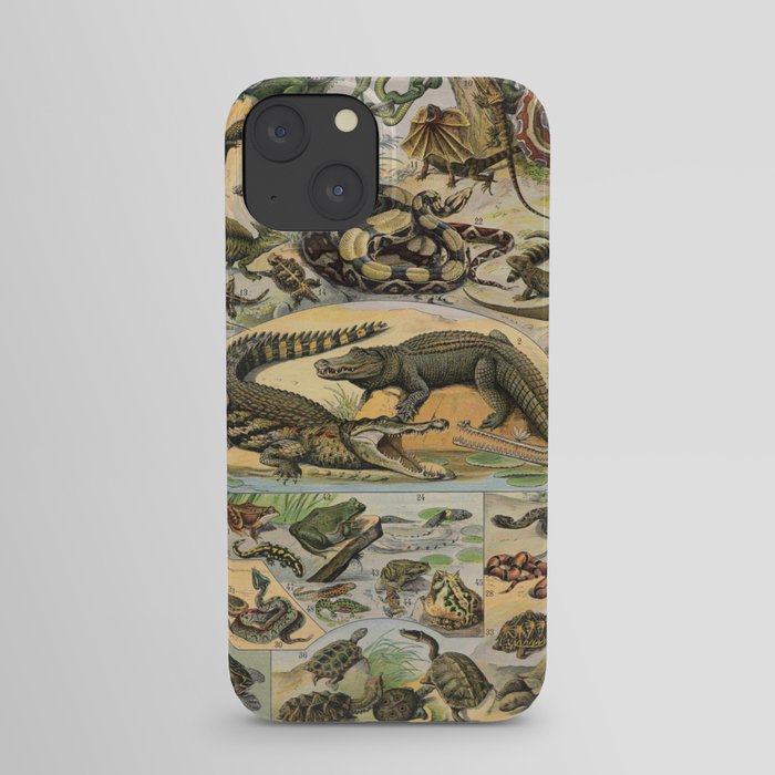 Reptiles Poster Vintage iPhone Case