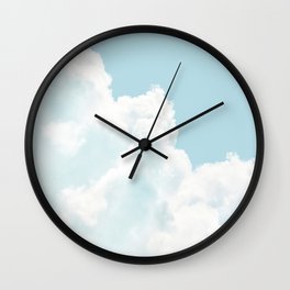 Clouds Wall Clock | Sea, Peace, Children, Nursery, Beach, Minimal, Digital, Nature, Clouds, Sun 