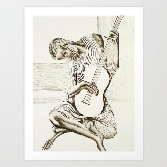 The New Old Guitarist Art Print