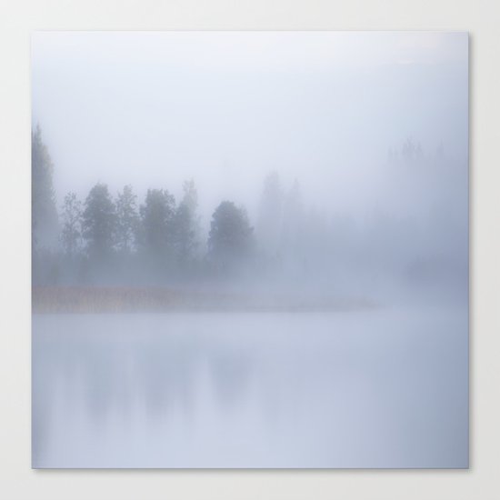 Autumn Foggy Morning Canvas Print
