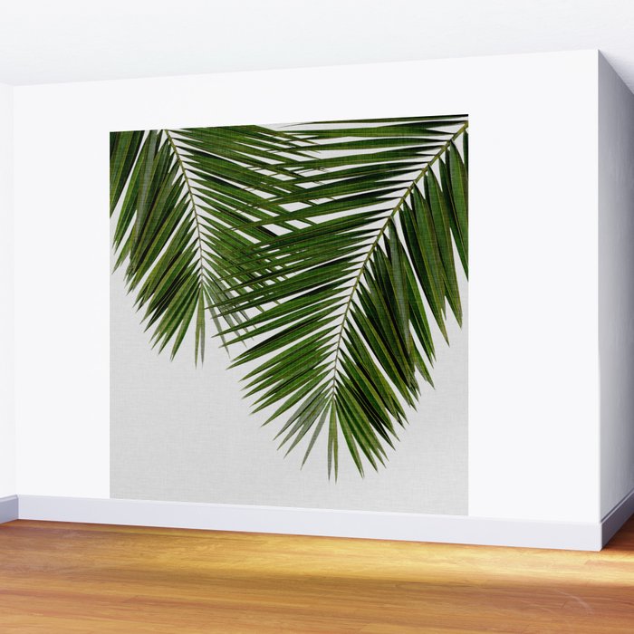 Palm Leaf II Wall Mural by paperpixelprints | Society6