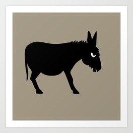 Angry Animals: Bad Ass Donkey Art Print