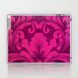 Black & Pink Color   Gradient Funar & Floral Design Laptop Skin