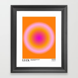 Gradient Angel Numbers: Luck Framed Art Print