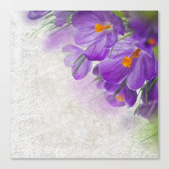 Purple flowers Canvas Print