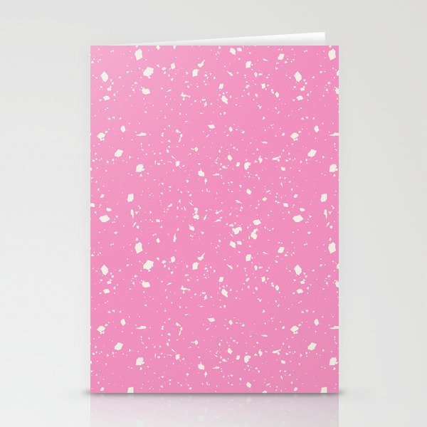 Pink Terrazzo Seamless Pattern Stationery Cards