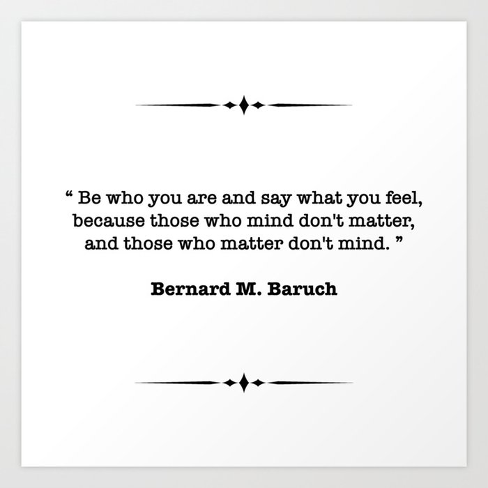 Bernard M Baruch Quote Art Print By Moondoo Design Society6