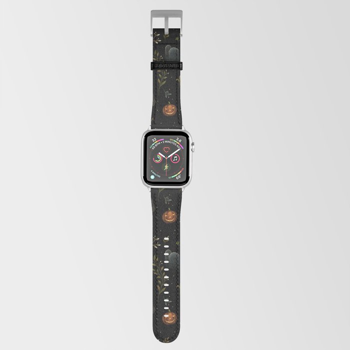 The Black Cat on Halloween Night Apple Watch Band