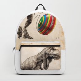 Jurassic yoyo Backpack | Raptor, Pop Art, Tyranosaurus, Acrylic, Rex, Game, Dino, Yoyo, Funny, Painting 