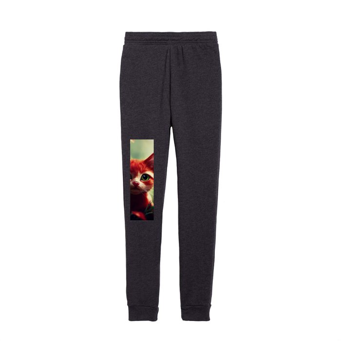 Red Kitty in Autumn Kids Joggers