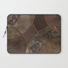 Urban Texture Rusty Circles Abstract Art Laptop Sleeve