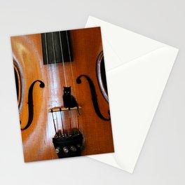 Black Cat And Violin #decor #society6 #buyart Stationery Card