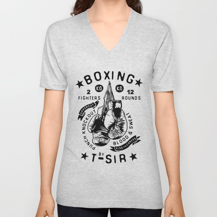 Boxing V Neck T Shirt