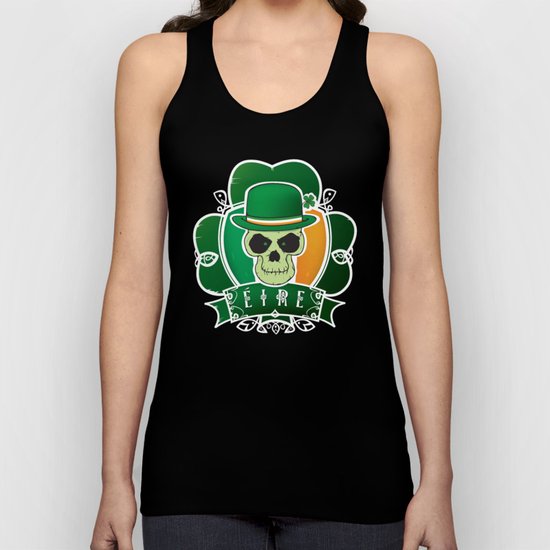 Lucky Irish skull Unisex Tank Top