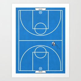 Shoot Hoops | Aerial Basketball Art Print