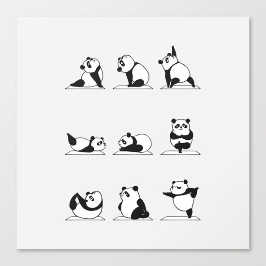 Panda Yoga Canvas Print